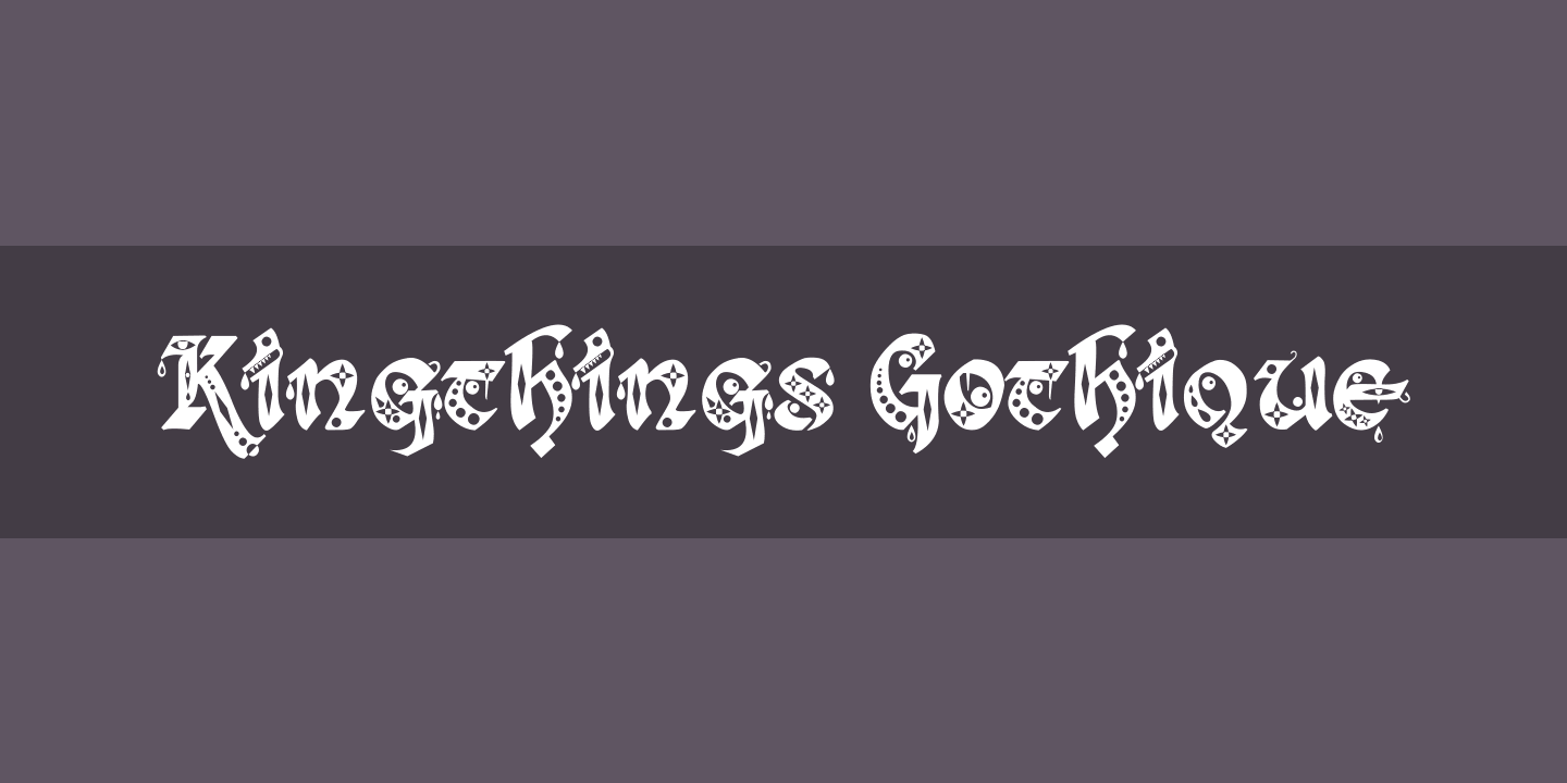 Przykład czcionki Kingthings Gothique